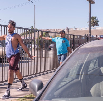 Photo of people walking