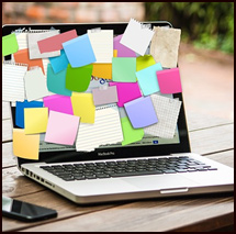 Photo of Laptop with Post-Its