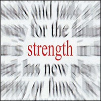 graphic with the word 'strength' in red