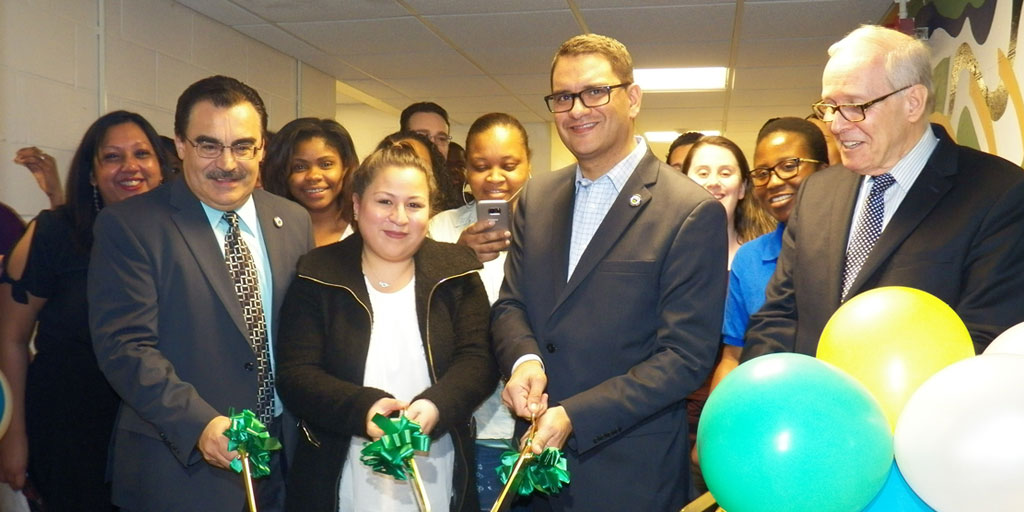 Members of the Lehman community celebrated the opening of the Herbert H. Lehman Food Bank.
