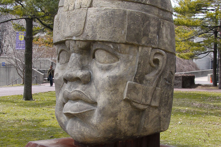 Photo of the only “official” replica of an Olmec Head in the United States