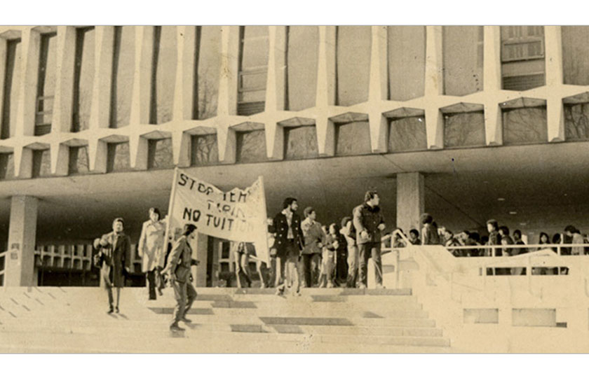 Photo of Student Protests on Lehman's Campus