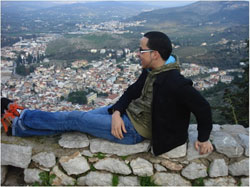 Lehman student Rafael Almanzar - studying in Greece