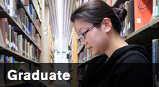 Photo of student in the library