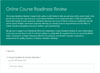 Course Readiness
