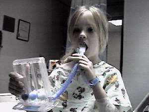 Here I am blowing up the balls!