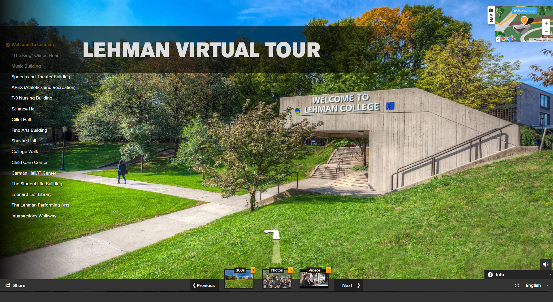 Take the Lehman College Virtual Tour