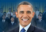 President Barack Obama arrives at Lehman College on May 4
