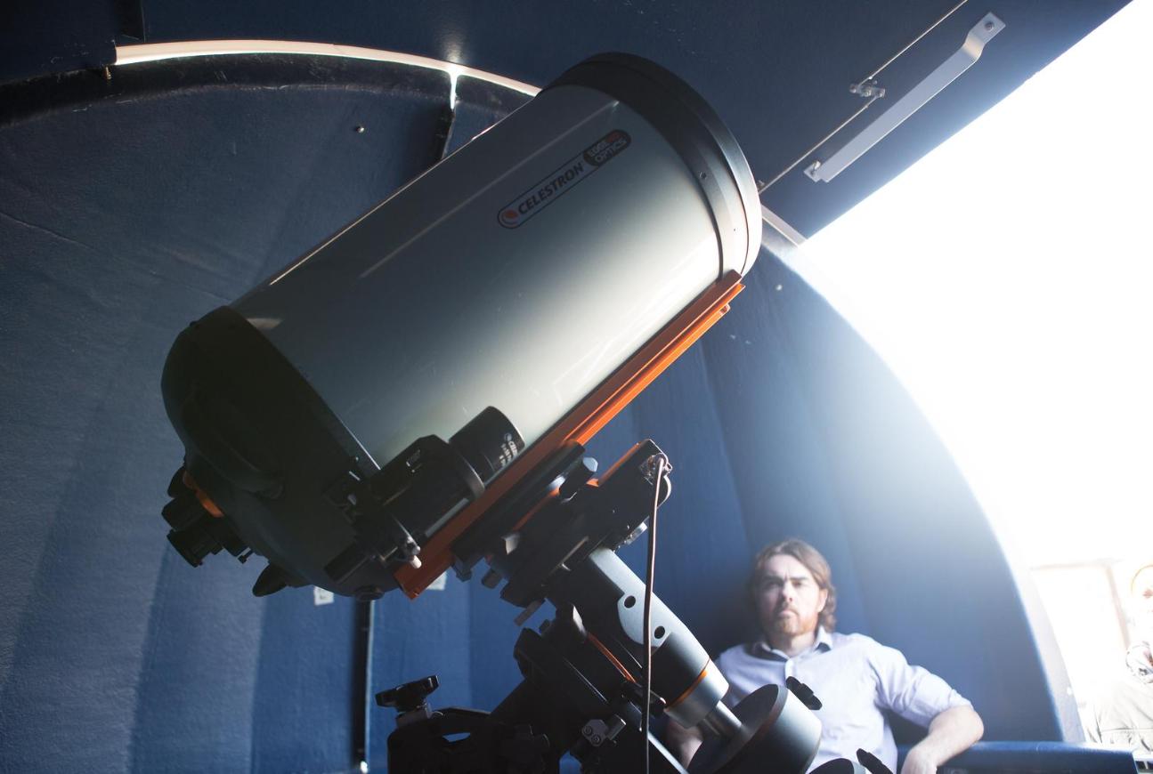 Professor With Telescope