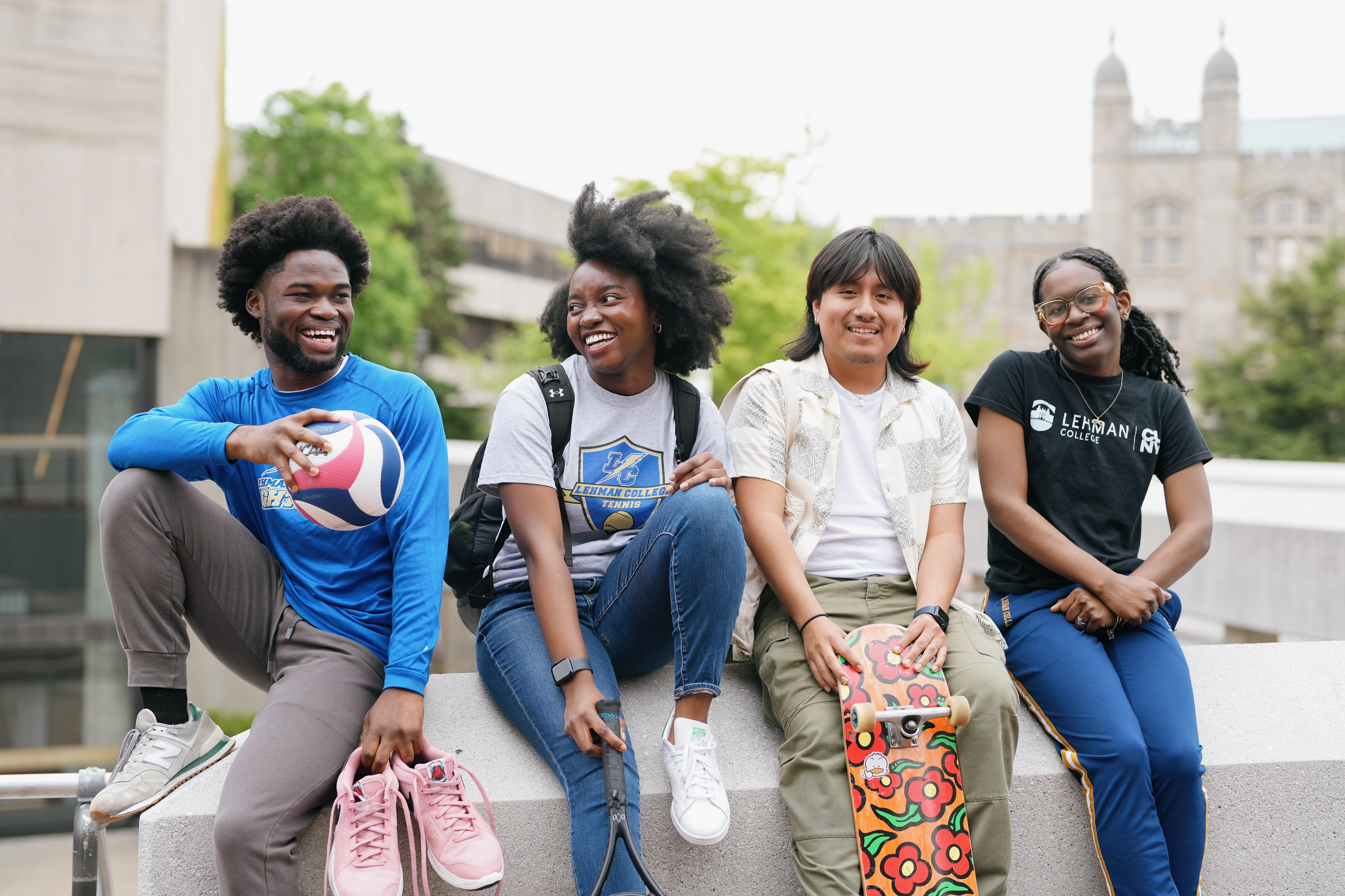Students on Lehman Campus