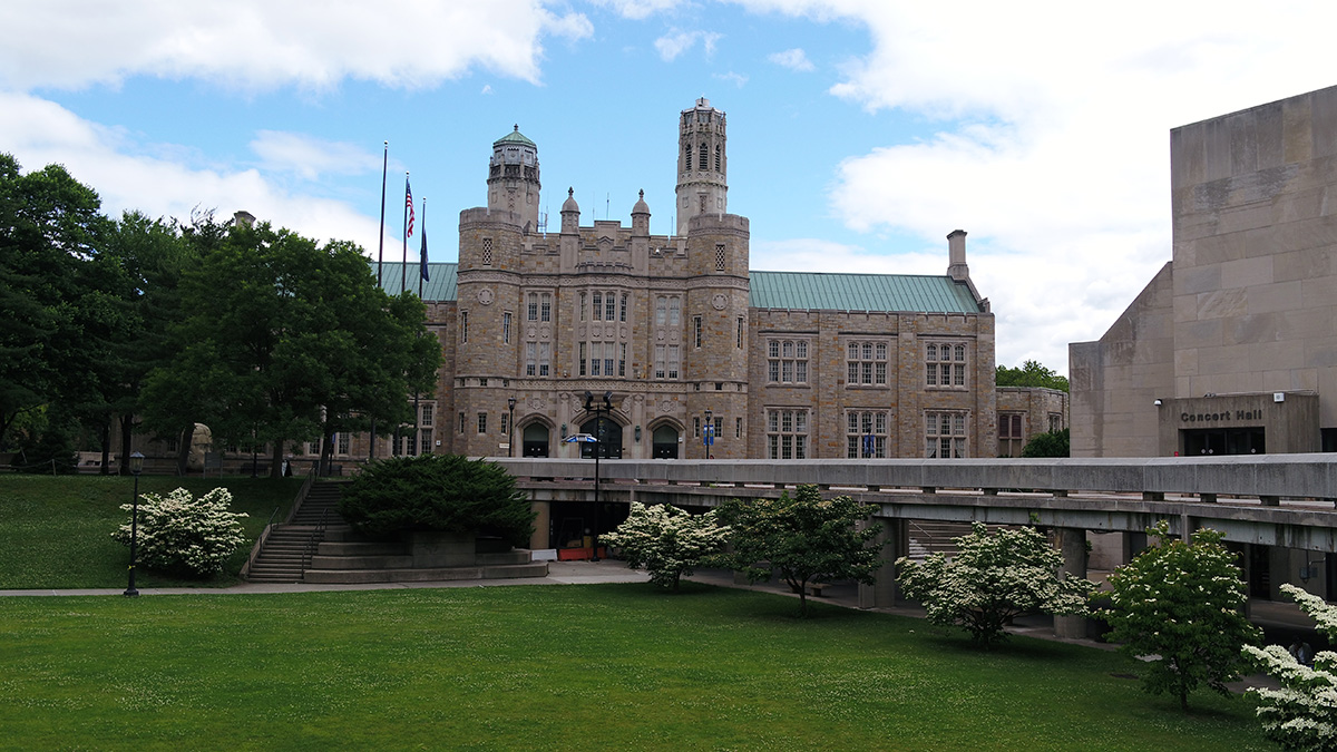 Exterior view of the Music Building at Lehman College