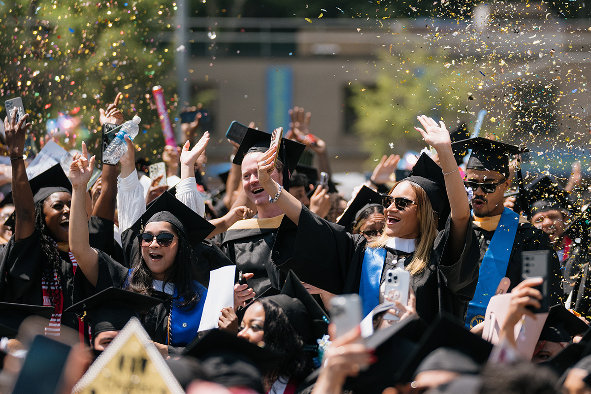Photo of students at graduation ceremony
