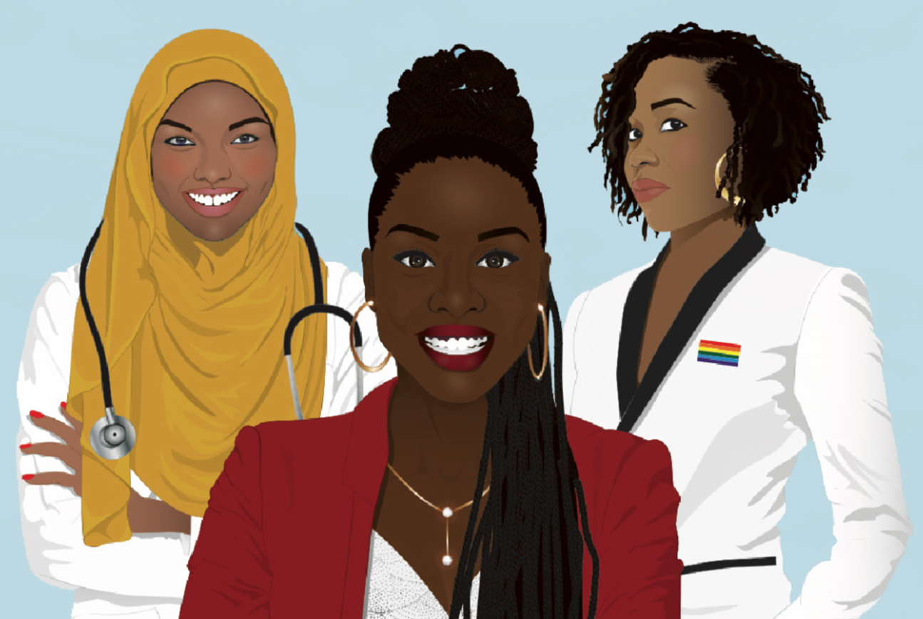 Illustration by Isidra Sabio, from the cover of My Hair Comes with Me: Shifting the Paradigm of What Success Looks Like by Lehman alum Sulma Arzu-Brown