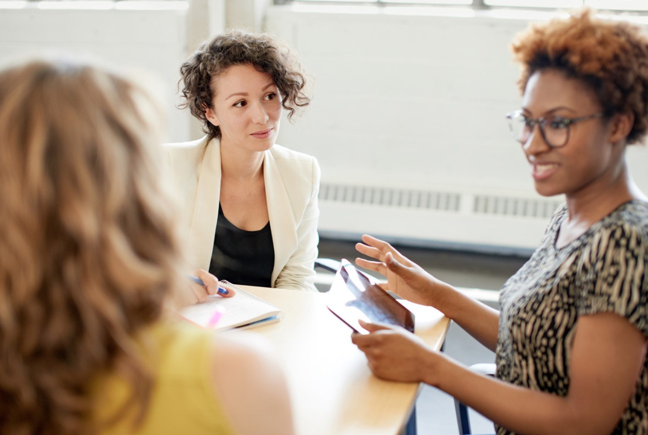 Photo of women during a meeting