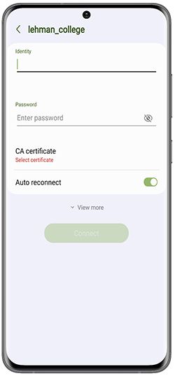 Connect to Wi-Fi using Android Device Step 3a