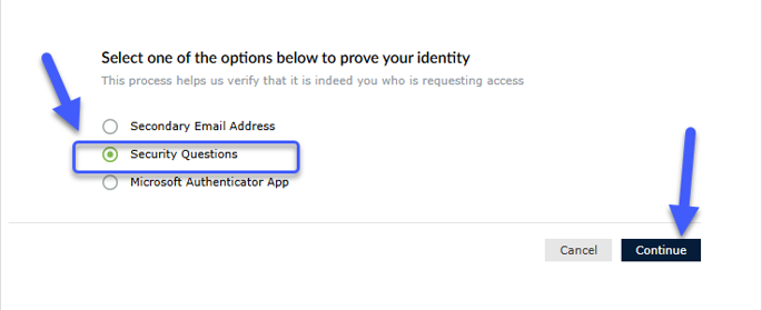 Resetting Your Lehman Login Password Using Security Questions - Step 3