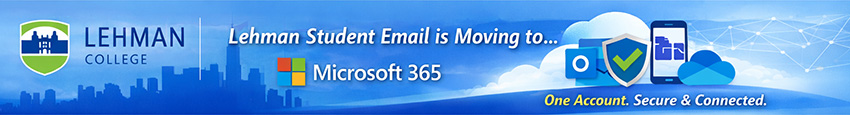 Lehman Student Email MS 365 Banner