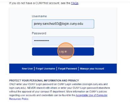 CUNYfirst-Sign-In-Credentials Image