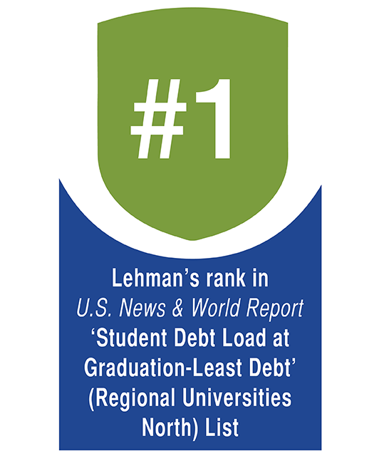 U.S. News Ranks Lehman No. 1 for Least Debt Upon Graduation among Northern Regional Universities