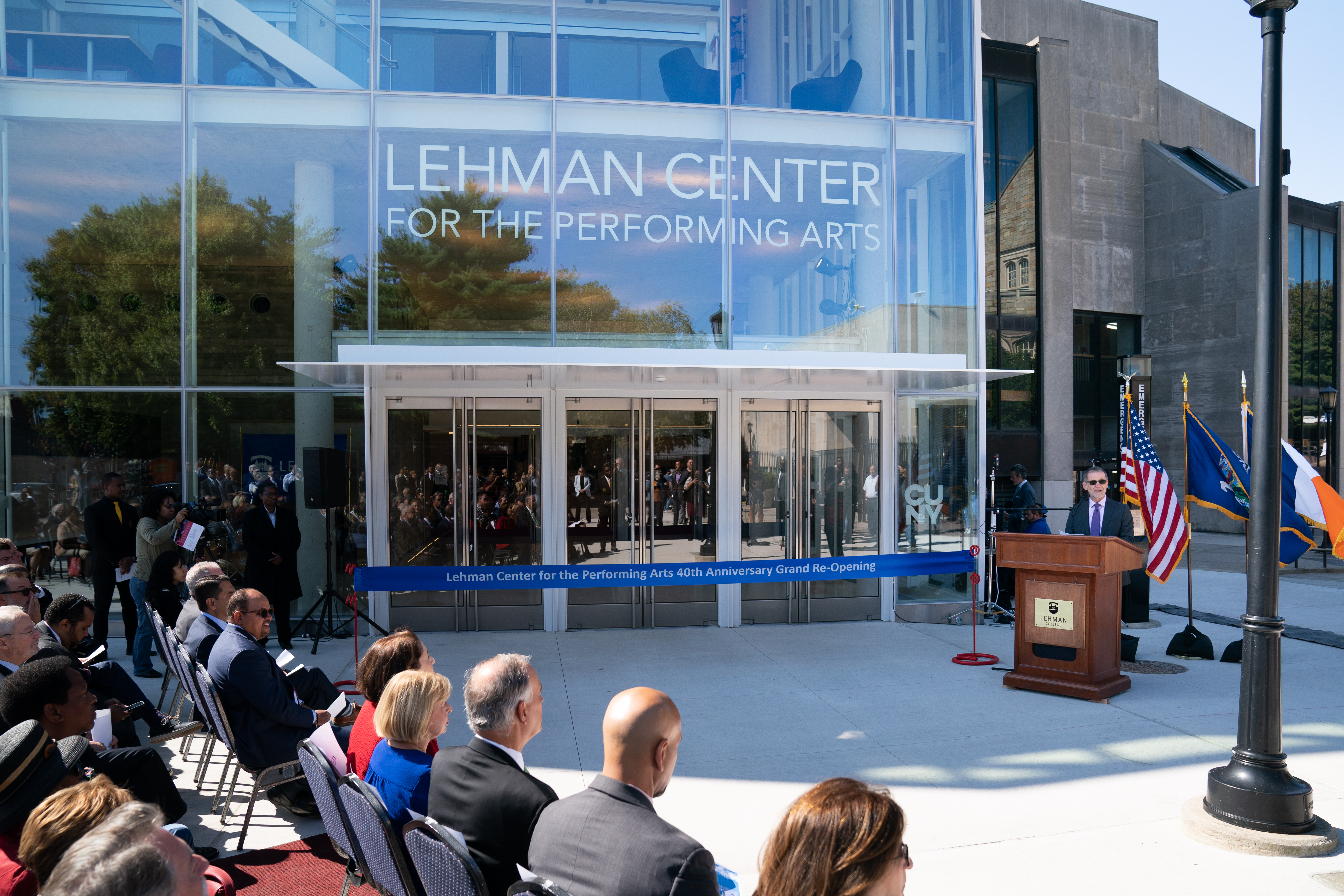 Photo of Lehman Center for the Performing Arts ribbon cutting ceremony