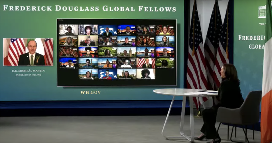 Vice President Kamala Harris Addressing Frederick Douglass Fellows