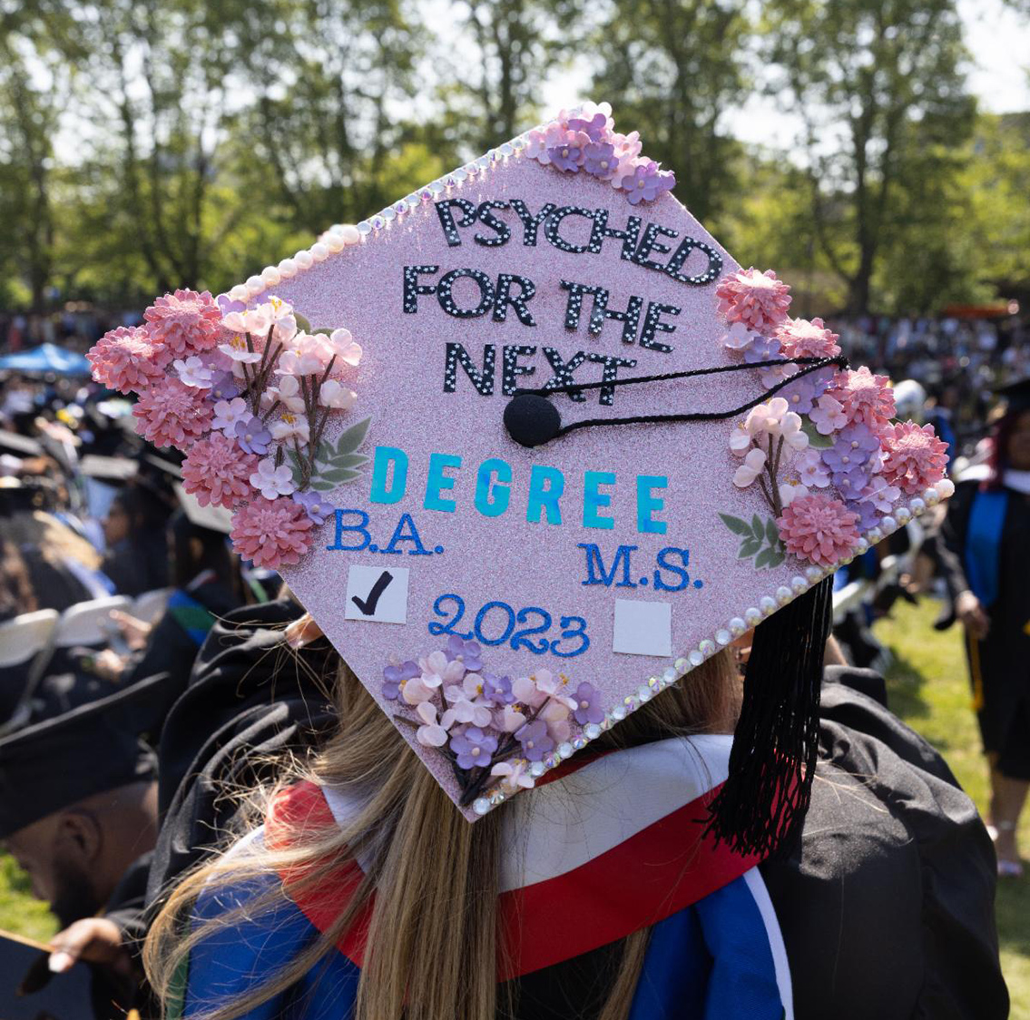 Photo of the Week: A 2023 graduate is thinking ahead! (Photo by Lehman College Multimedia Center)