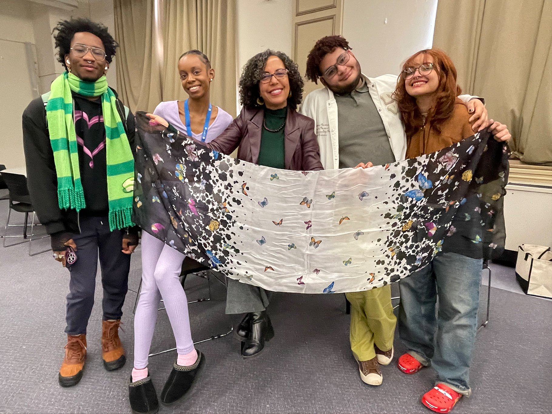 Photo of the Week:  Professor Mariposa María Teresa Fernández (Africana and Women's Studies) held an open mic poetry session at Tuesday's Arts and Humanities Accepted Students Day event.