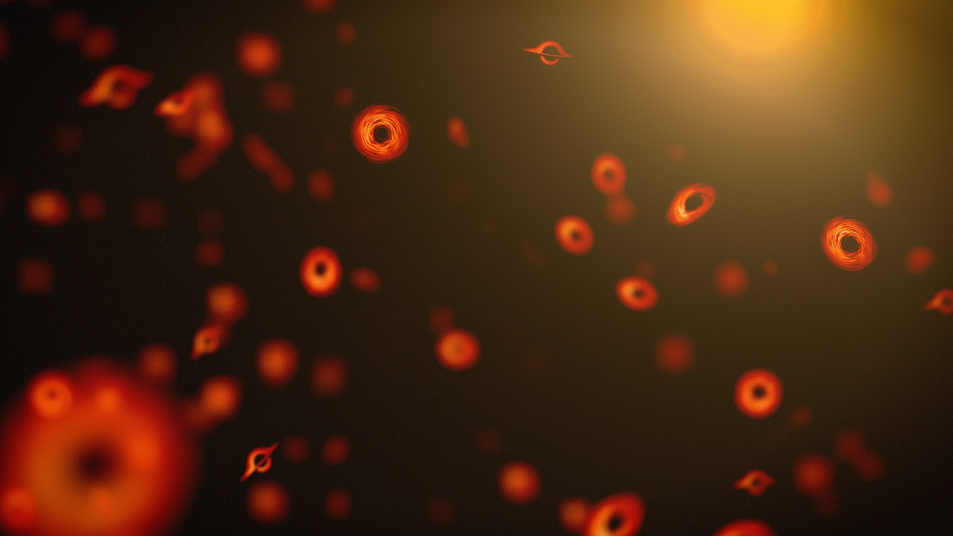 An artist's rendering of 5D black holes (credit: NASA)