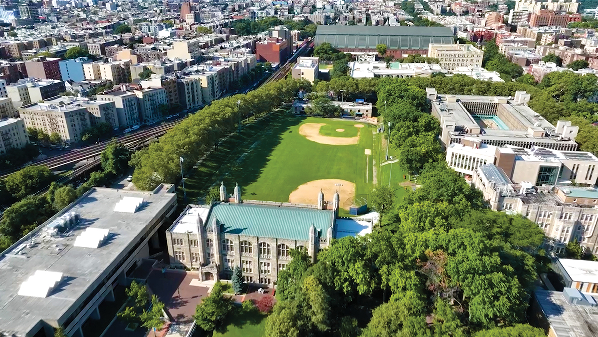 Photo of Lehman College taken by drone