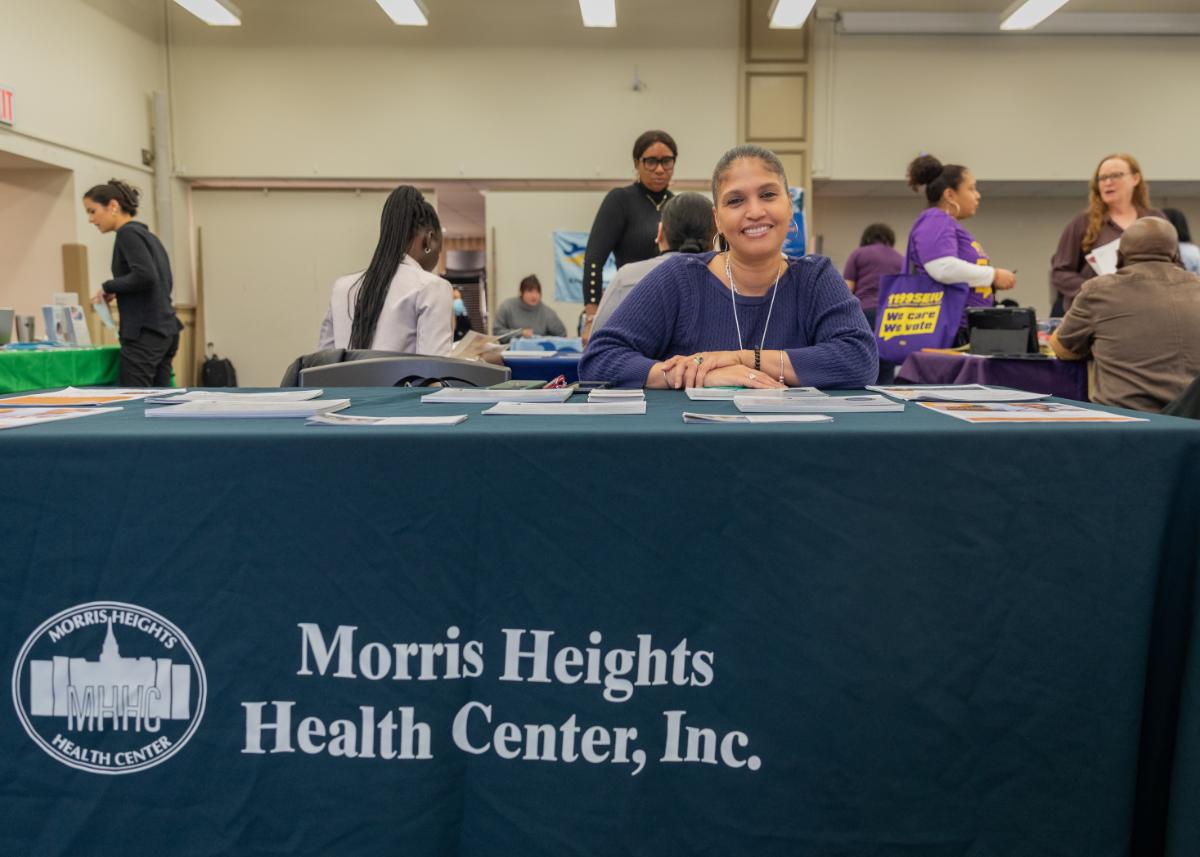 Women sitting at table for health summit