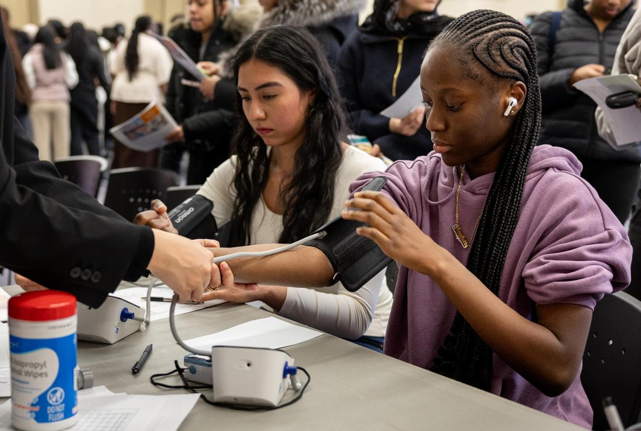 Students at Lehman College Health Expo