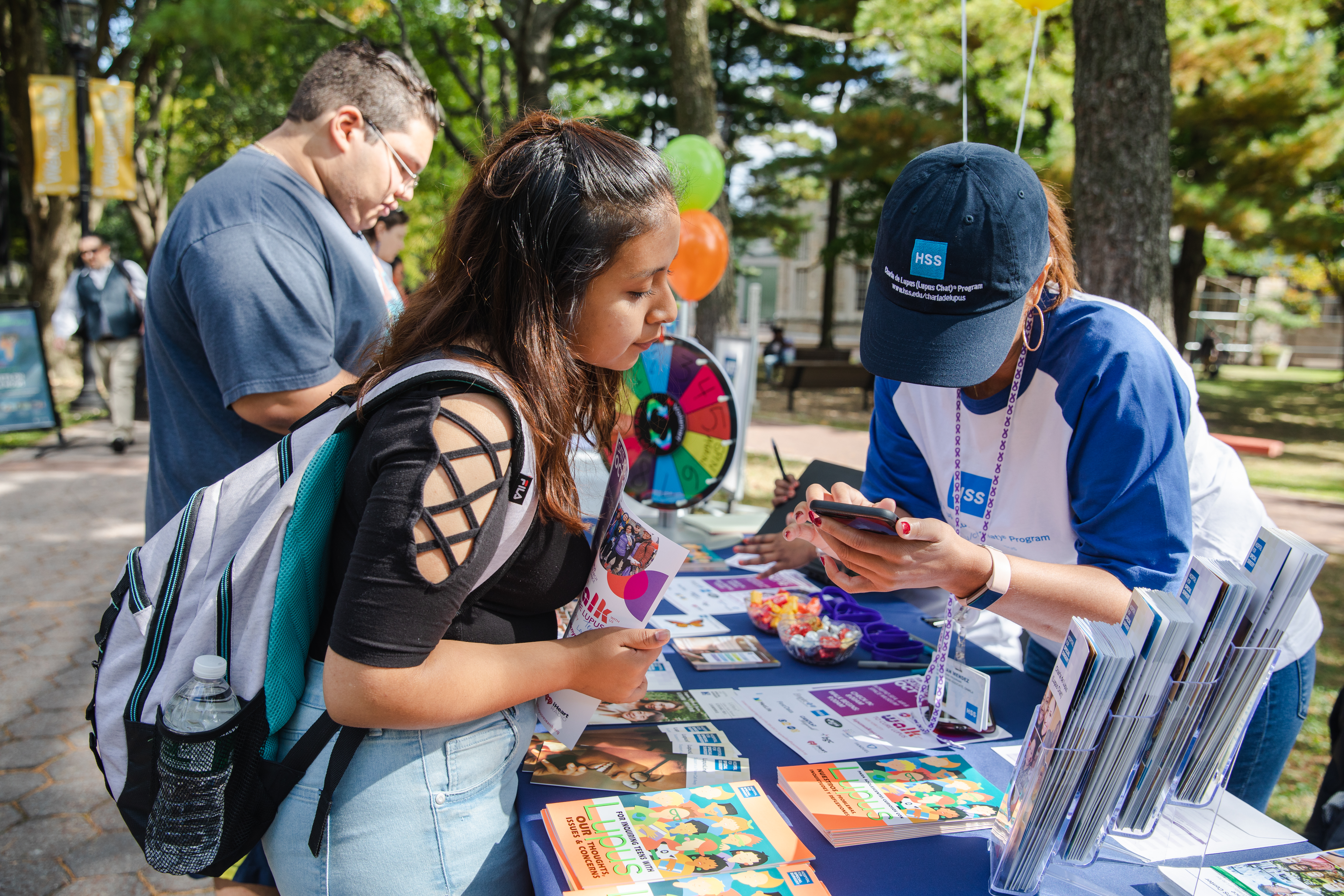 Students at a wellness event