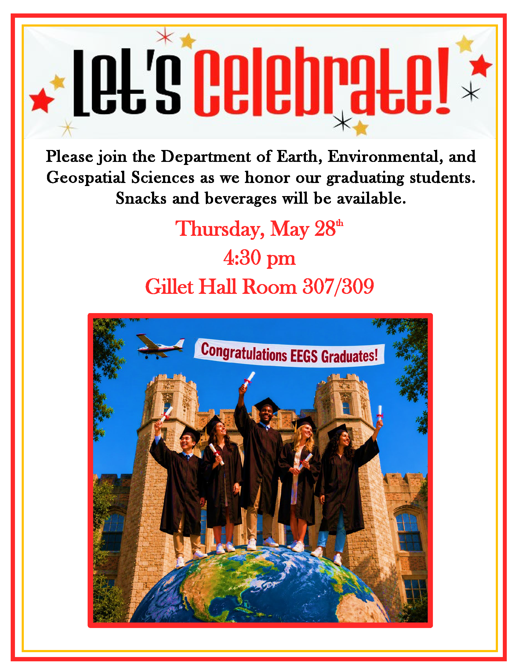 Commencement Reception info for EEGS Dep't. 2026