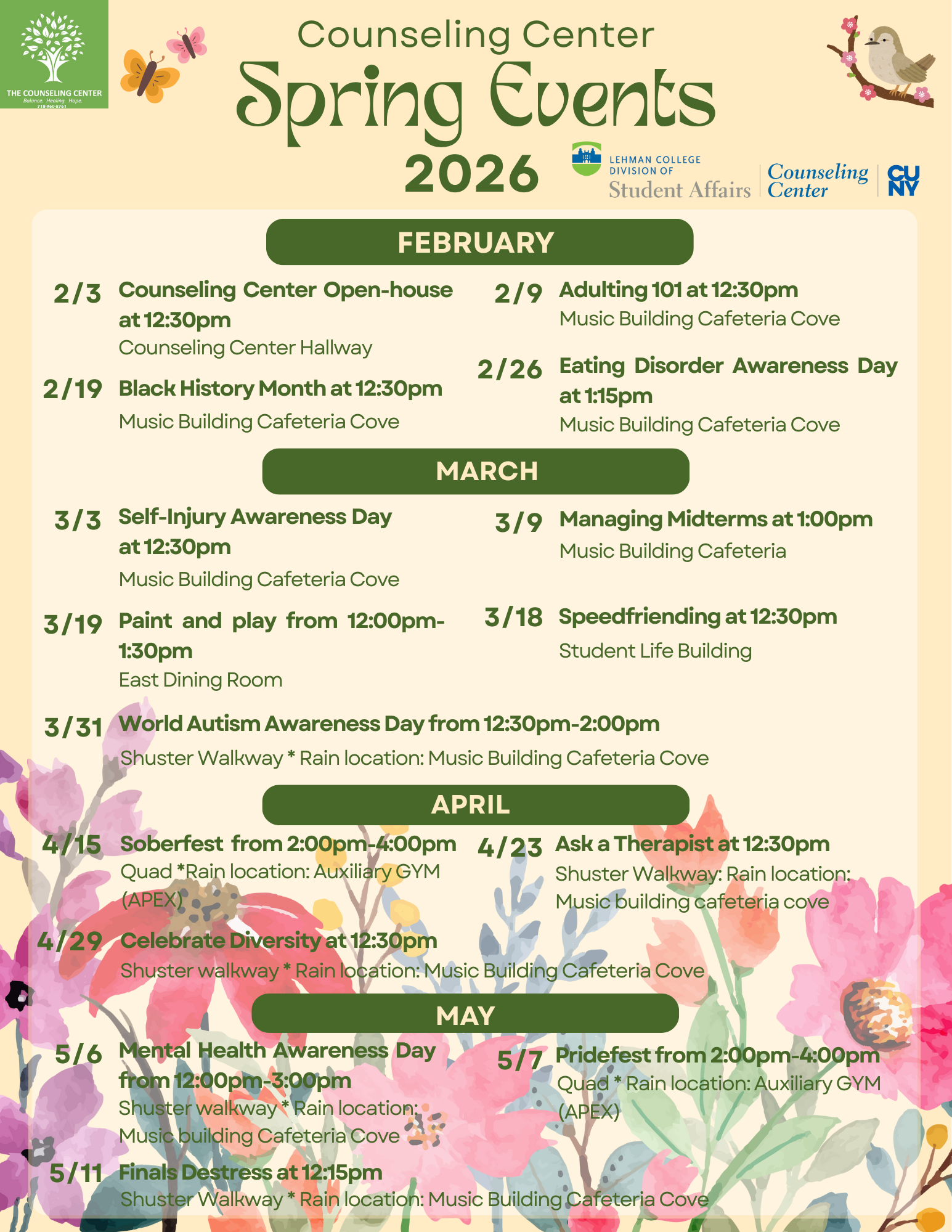 spring 2026 events