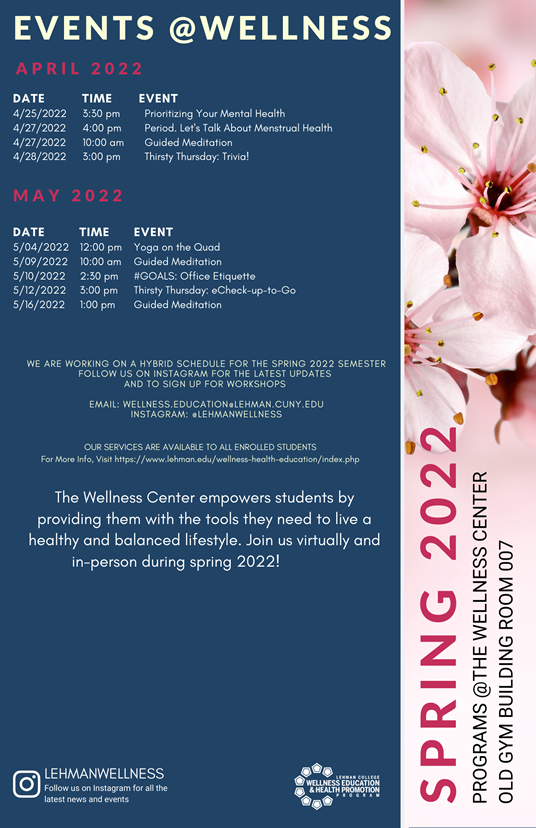 Wellness Education and Promotion Health Counseling Wellness Groups